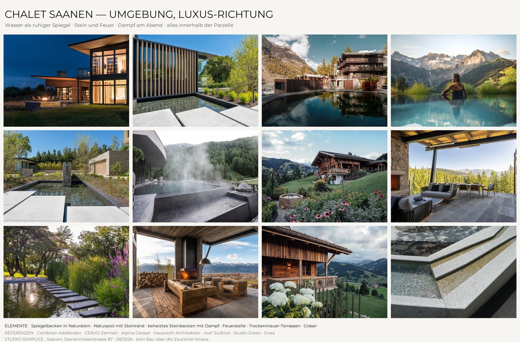 Moodboard Umgebung, Luxusrichtung