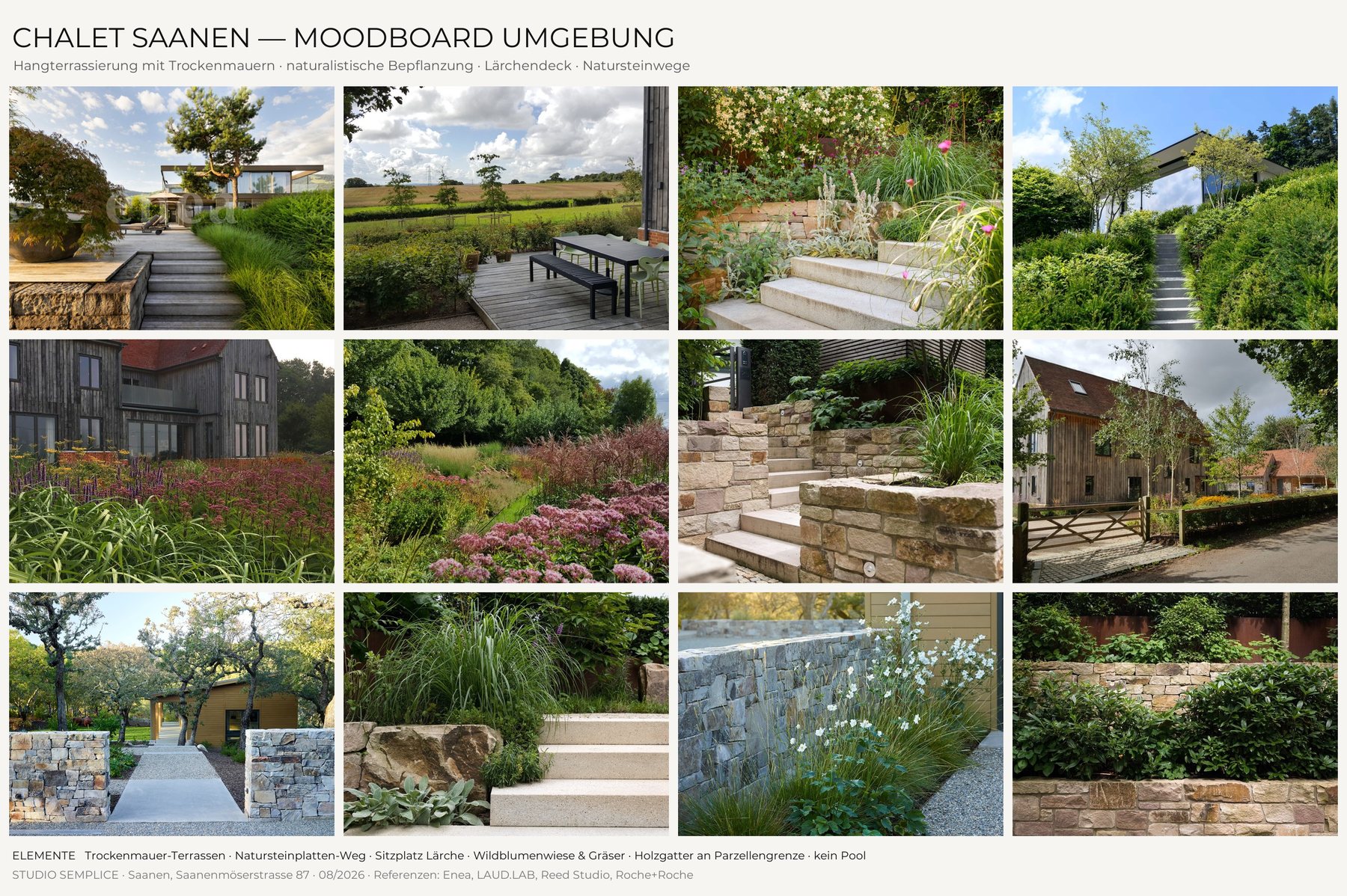 Moodboard Umgebung, naturalistische Richtung